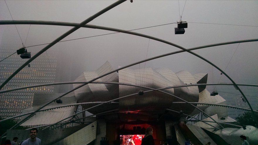 150626 - snarky puppy pritzker, the fog engulfs the skyline: photo credit Drumnmike
